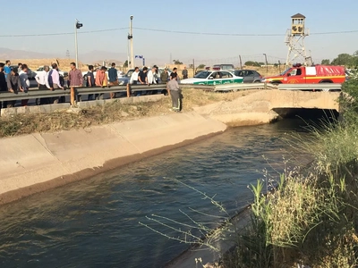 بهره‌برداری از کانال بتنی انتقال آب کشاورزی در روستای یریجان