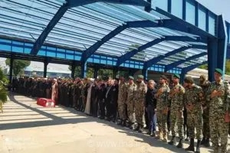 وداع باشکوه مردم کرمانشاه با پیکر پاک شهید امیر مهدی سالمی، مدافع حریم وطن در شلمچه