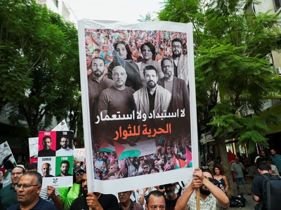 فعال گردان غزه در اعتصاب غذا در زندان تونس در آستانه مرگ