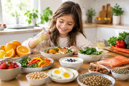 تقویت سیستم ایمنی کودک با سبزیجات و میوه‌ها