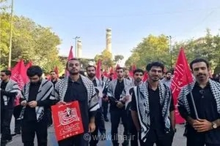 طنین نوای سوگواری در پایتخت؛ حرکت کاروان هیئات دانشجویی به سمت مقتل رهبر شهید در اربعین حسینی