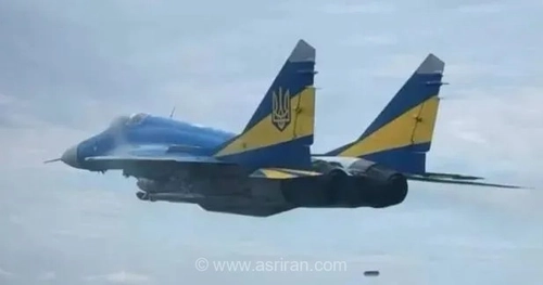 لحظه شکار پهپاد جت روسی توسط جنگنده میگ ۲۹ اوکراینی با استفاده از توپ ۳۰ میلی‌متری