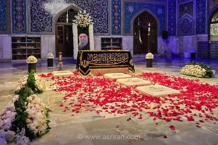 پنجره دیگری از تشییع با شکوه آقای شهید ایران در مشهد مقدس