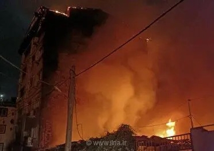 آتش‌سوزی گسترده در رشت: دو خانه ویلایی و یک آپارتمان ۵ طبقه در آتش سوختند