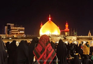 تصاویری از حضور پرشور و حال‌وهوای معنوی زائران اربعین حسینی در حرم مطهر امیرالمؤمنین (ع) در نجف اشرف