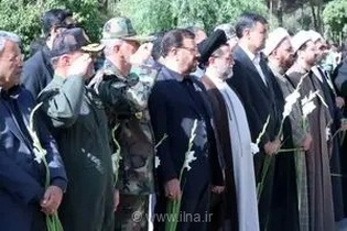 آیین وداع با پیکر مطهر شهید امیرسرتیپ دوم خلبان مجید کاظمی در پایگاه هوایی شهید دوران شیراز برگزار شد