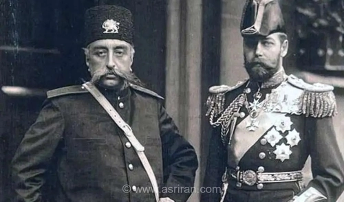 «محمدعلی شاه» در دوران کودکی و در کنار پدرش «مظفرالدین شاه»(+عکس)