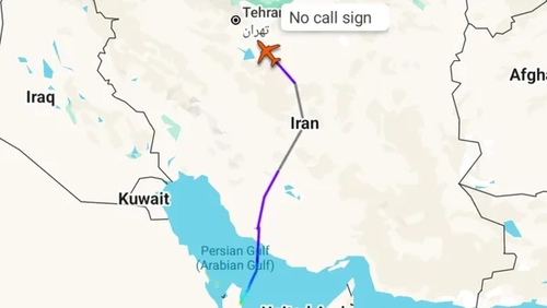 هواپیمای سلطنتی قطر به تهران رسید