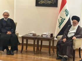 استقبال جریان چارچوب هماهنگی شیعیان عراق از آیت‌الله محسن قمی در بغداد