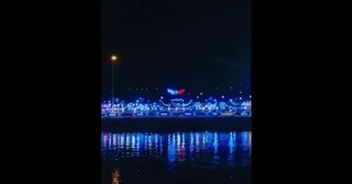 بمباران کیش همزمان با اجرای برنامه علی اوجی