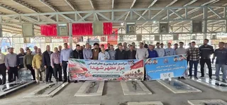 اجتماع کارگران خوزستان و غبارروبی مزار شهدای فولاد