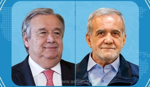 گفت‌وگوی مسعود پزشکیان با دبیرکل سازمان ملل متحد درباره مسائل مهم جهانی