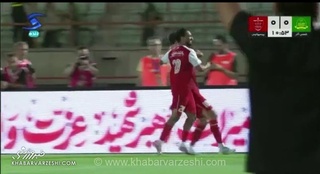 ویدیو: گل اول پرسپولیس به شمس آذر توسط محمدمهدی محبی در دقیقه ۱۱