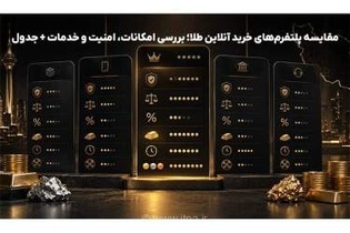 مقایسه پلتفرم‌های خرید آنلاین طلا در ایران؛ امنیت، کارمزد و خدمات کدام بهتر است؟