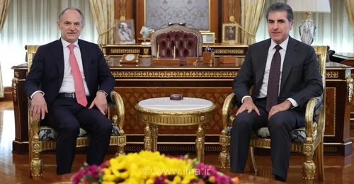 بارزانی با سرکنسول جدید فرانسه در اربیل دیدار و گفت‌وگو