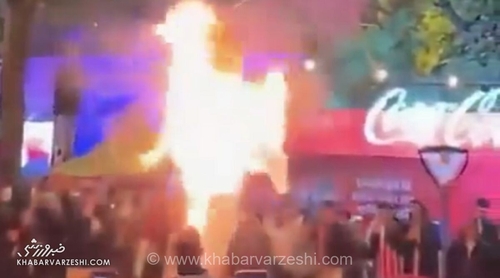 ویدیو| در مراسم سنتی پاراگوئه، مجسمه امباپه به آتش کشیده شد!