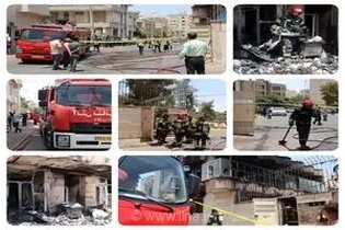 انفجار مهیب سیلندر گاز در یک منزل مسکونی در شیراز؛ عملیات مهار آتش با موفقیت پایان یافت
