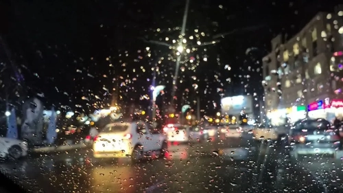 باران پاییزی زیبا در دشتستان بوشهر