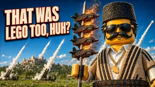 نماهنگ لگویی: نمایش خلاقانه تجهیزات نظامی آمریکا که در نبرد با ایران از بین رفتند