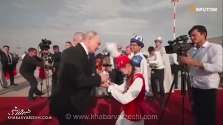 هدیه نمادین به پوتین در بیشکک: عروسکی با نماد بازی‌های عشایری