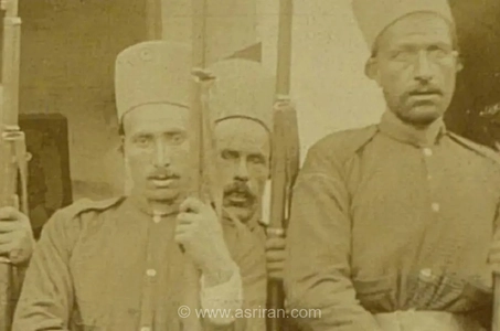 تصویری از سربازان ایرانی در دوران حکومت قاجار