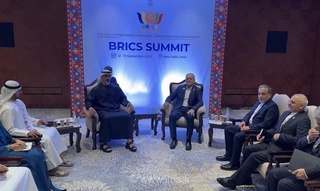 دیدار رئیس‌جمهور ایران با ولیعهد امارات در بریکس