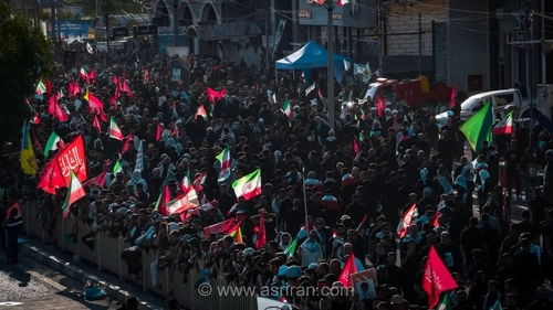 حضور گسترده مردم عراق در مراسم تشییع رهبر شهید ایران در نجف اشرف