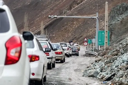 ترافیک نیمه‌سنگین در محورهای شمالی و انسداد جاده چالوس