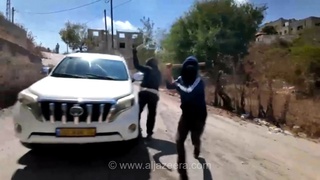 حمله شهرک‌نشینان اسرائیلی به تیم خبری بین‌المللی در کرانه باختری اشغالی