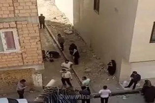 سقوط دلخراش کارگر ۲۷ ساله از داربست طبقه ششم در شهر صالحیه تهران و مرگ او