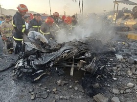 انفجار تانکر سوخت در ورودی سنندج ۱۱ کشته و مصدوم بر جای گذاشت