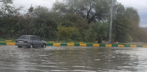 بارش شدید باران و تگرگ در زنجان