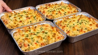 طرز تهیه کاسرول آبدار مرغ و سیب‌زمینی با رویه طلایی پنیر