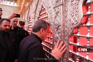 استقبال زائران حرم‌امام حسین (ع) و حرم حضرت اباالفضل العباس (ع) از عراقچی
