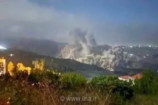 بمباران شهرک المنصوری در جنوب لبنان توسط جنگنده‌های اسرائیلی