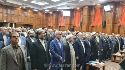 معارفه ناصر عتباتی به عنوان رئیس کل دادگستری استان تهران در مراسم تودیع علی القاصی مهر