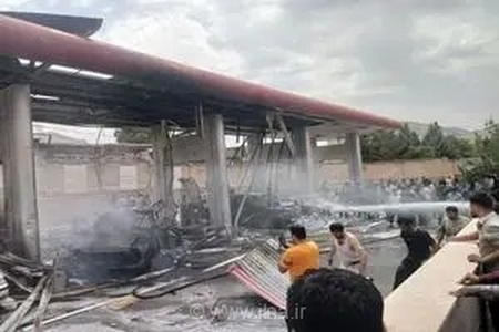 انفجار مهیب در جایگاه سوخت شهرک صنعتی صحنه؛ یک کشته و سه مصدوم بر جای ماند