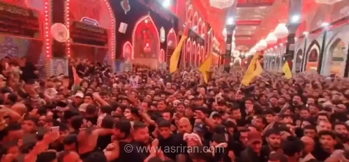 وداع عراقی‌ها با رهبر شهید در حرم امام حسین (ع)