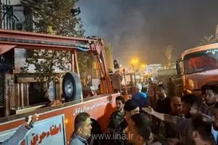 مهار آتش‌سوزی در بازار نعلبندان گرگان