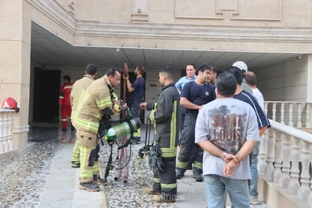 نجات ۵ نفر از آتش‌سوزی در مجتمع مسکونی بلوار سرداران شیراز