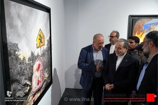 وزیر امور خارجه در آیین گشایش نمایشگاه «مدرسه میناب» حضور یافت