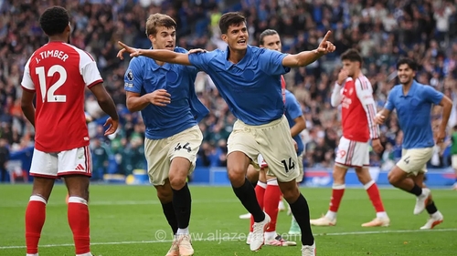 شکست 3-0 آرسنال برابر برایتون و صعود منچسترسیتی به صدر جدول لیگ برتر