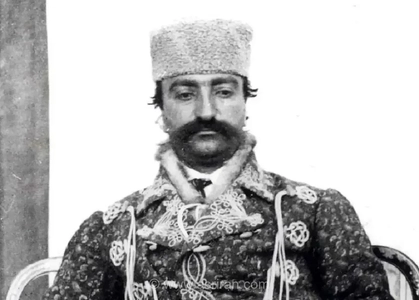 «دوستعلی خان، نوۀ ناصرالدین شاه» در حال ماهیگیری در رودخانۀ لار(عکس)